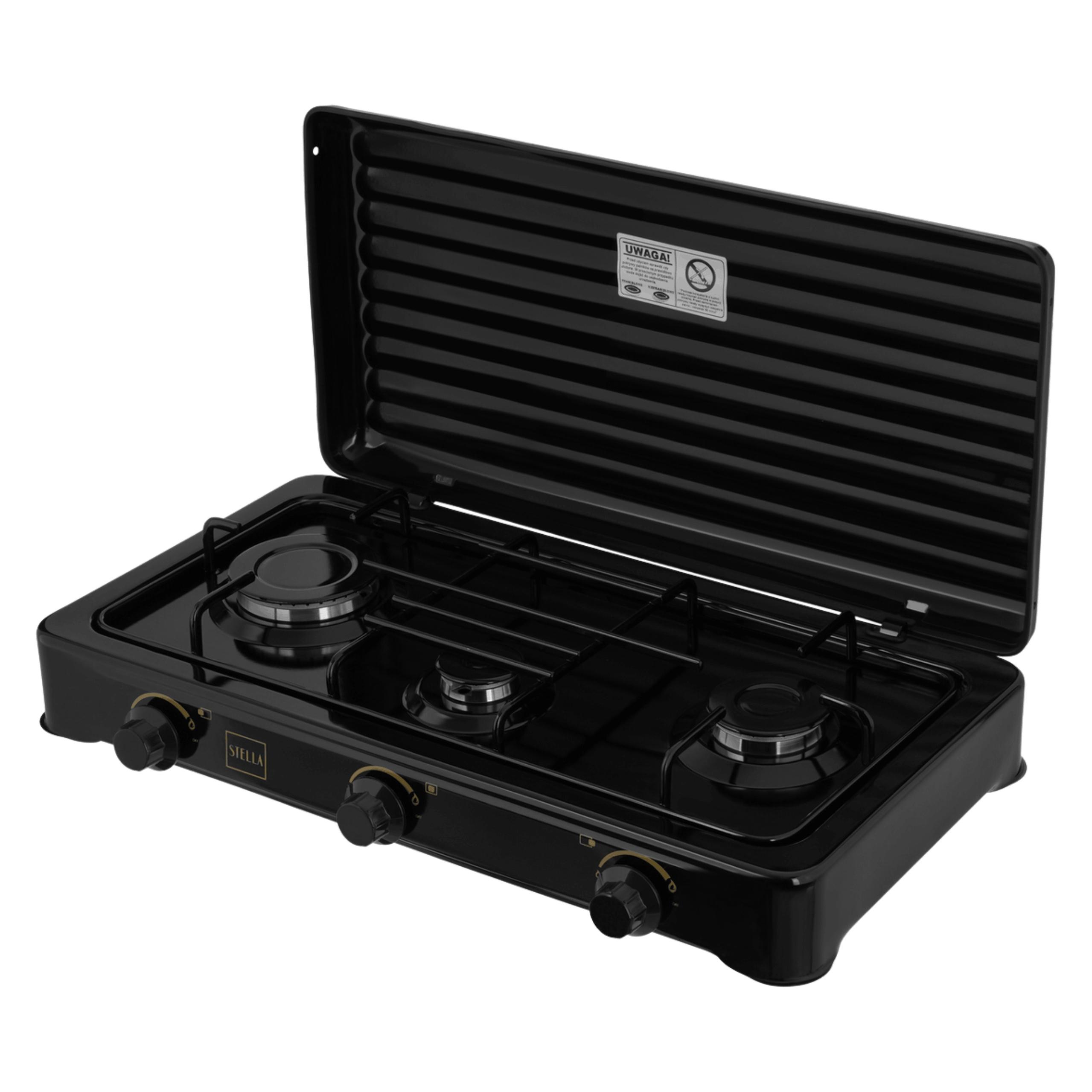 Stella Saturn GAS-KIT MIT BURLI LPG DREI-BRENNER SCHWARZ MODELL STKGC-03 (STKGC-03)