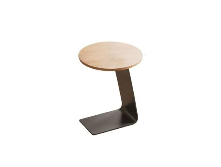 NIUHUAHUI Teetisch, Moderner und minimalistischer Sofa-Beistelltisch, Kleiner Teetisch, rund, platzsparend, for Wohnzimmer, Schlafzimmer, Balkon(Natural)