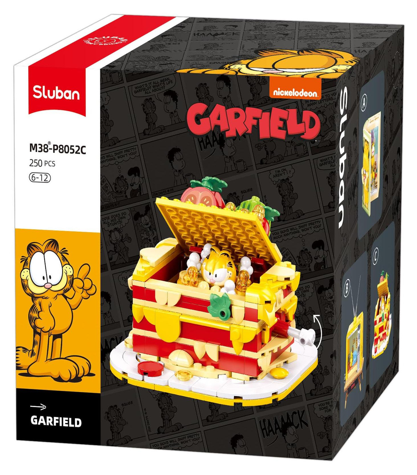Sluban Garfield Lasagne bouwpakket met 250 onderdelen en figuur M38-P