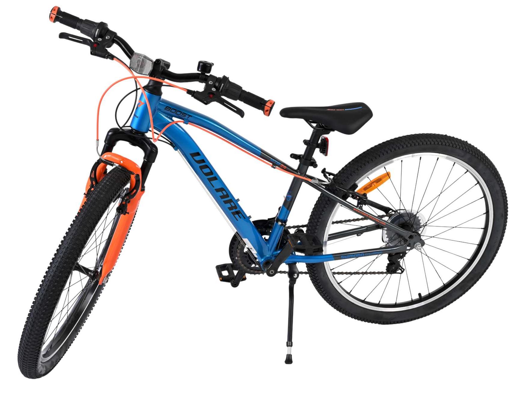 Volare Boost Kinderfahrrad - 24 Zoll - Blau-Orange - 21 Gänge - Mit em Kabelschloss
