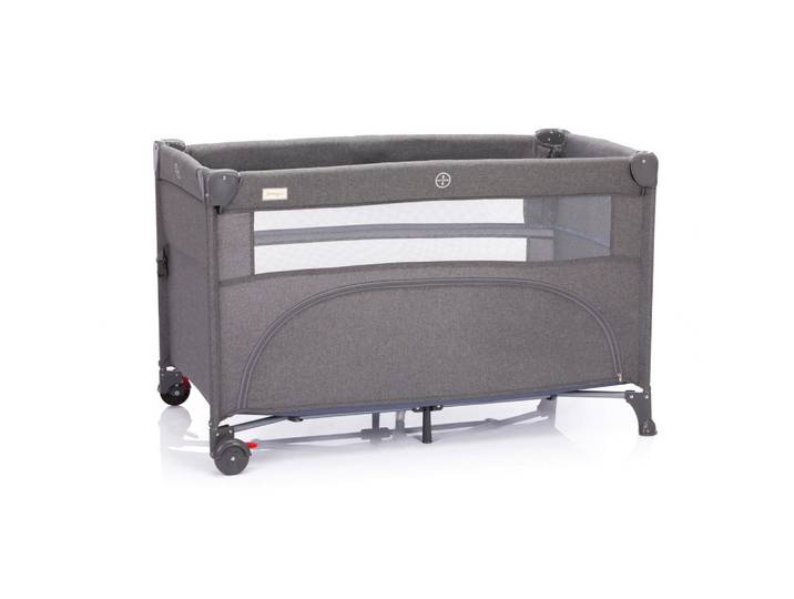 Jimmylee Reisebett, Grau, Metall, Textil, 125x65 cm, zusammenklappbar, Ausstieg, Baby- und Kindermöbel, Babyzimmer, Babybett, Reisebetten
