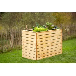 Westmann Holz Hochbeet, Kräuterbeet L,natur,130 x 70 x 90 cm (L x B x H)