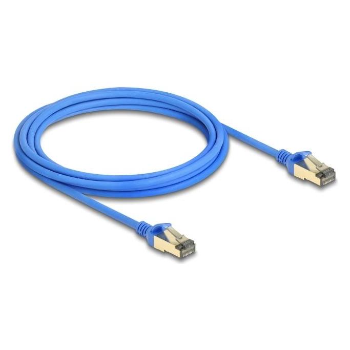 Delock RJ45 Netzwerkkabel Cat.8.1 F/FTP Slim 3 m blau (F/FTP, CAT8.1, 3 m) (80335)