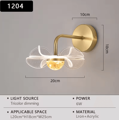 Inspire Curations Modern Nordic Minimalist LED Wall Light 1203 3 color Light