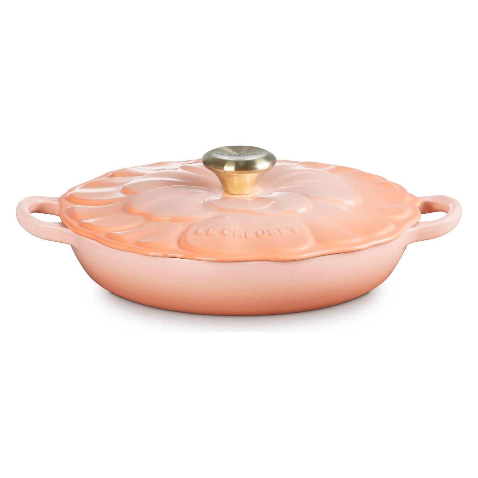 Le Creuset Gourmet Profitopf SIGNATURE BLUME Peche (Bräter + Schmortopf, Bratpfanne, Kochtopf, Gusseisen, 26 x 9.80 cm) (21964264234450)