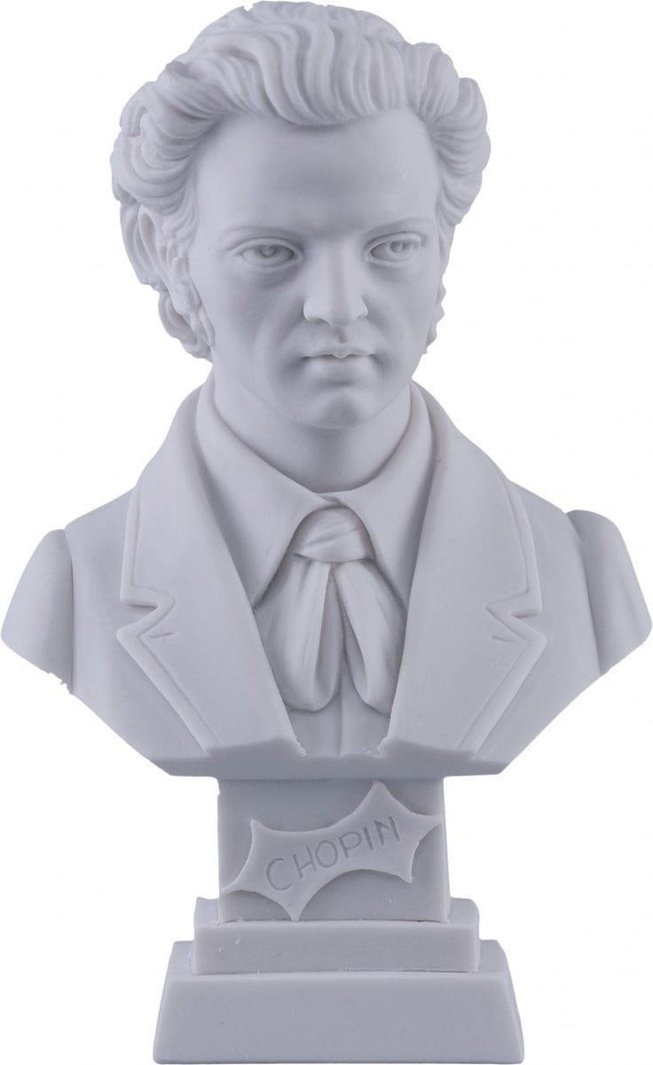 Music Gifts Albast borstbeeld Chopin 11 cm