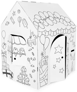 Easy Playhouse Easy: Playhouse Birthday- Arts & Craft Cardboard Fort, Decorate & Personalize