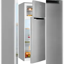 Exquisit Kühl-Gefrierkombination KGC270-45-040D inoxlook | 206 l Nutzinhalt | 4-Sterne-Gefrieren | Standgerät