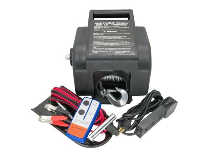 Motorkrane 12V 2000LBS Elektrische Winde IN/OUT mit drahtloser Fernbedienung für Trailer Boat Marine Yacht