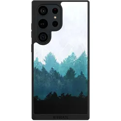 Nivocase Handyhülle für Samsung Galaxy S23 Ultra Hülle NIVOpure Case Schwarz Abstrakt Baum Wald (Samsung Galaxy S23 Ultra), Smartphone Hülle, Schwarz