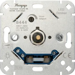 EL KO 844400008 - Unterputz Schalt- und Dimmeinsatz, 20 - 250 VA, Phasenanschnitt