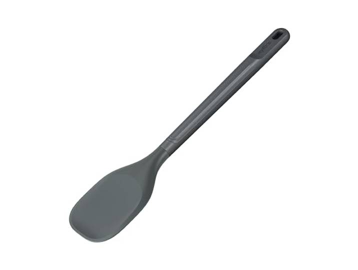 Zyliss Spoontula groot, duurzaam tarwestro/siliconen, kooklepel/spatel, hittebestendige siliconen kop, Beluga grijs, 31 cm x 6 cm, vaatwasmachinebestendig, 5 jaar garantie