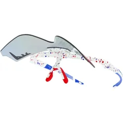 Pit Viper, Unisex, Sportbrille, The Flip-Off The Absolut Freedom (Weiß-blau, Polarized Blue), Weiss, Mehrfarbig, Blau, Rot