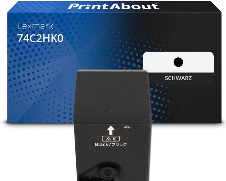 PrintAbout Toner kompatibel mit Lexmark 74C2HK0 - Schwarz