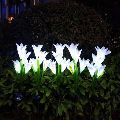 HomeDecorAndMore LLC Solar Lily Flower Lights White