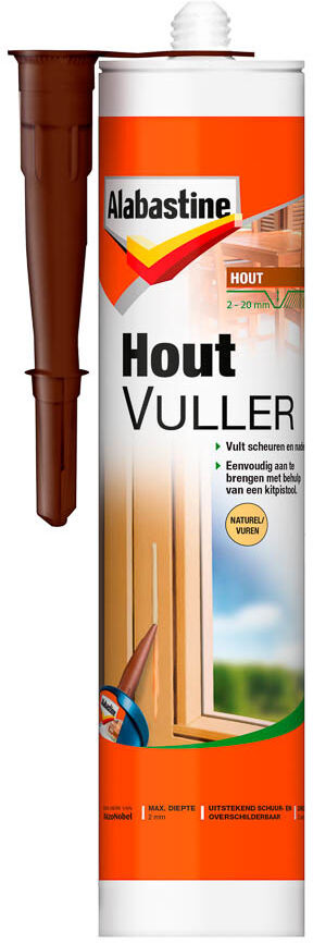 Alabastine Houtvuller - 485 gram Naturel Koker    8710839112936   Verf