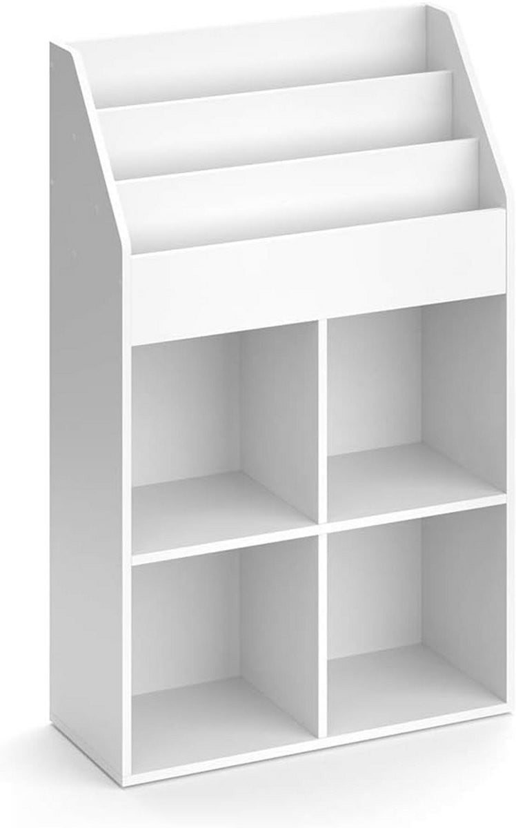 Wit Kinder Boekenkast Wandmontage Breedte: 114 cm