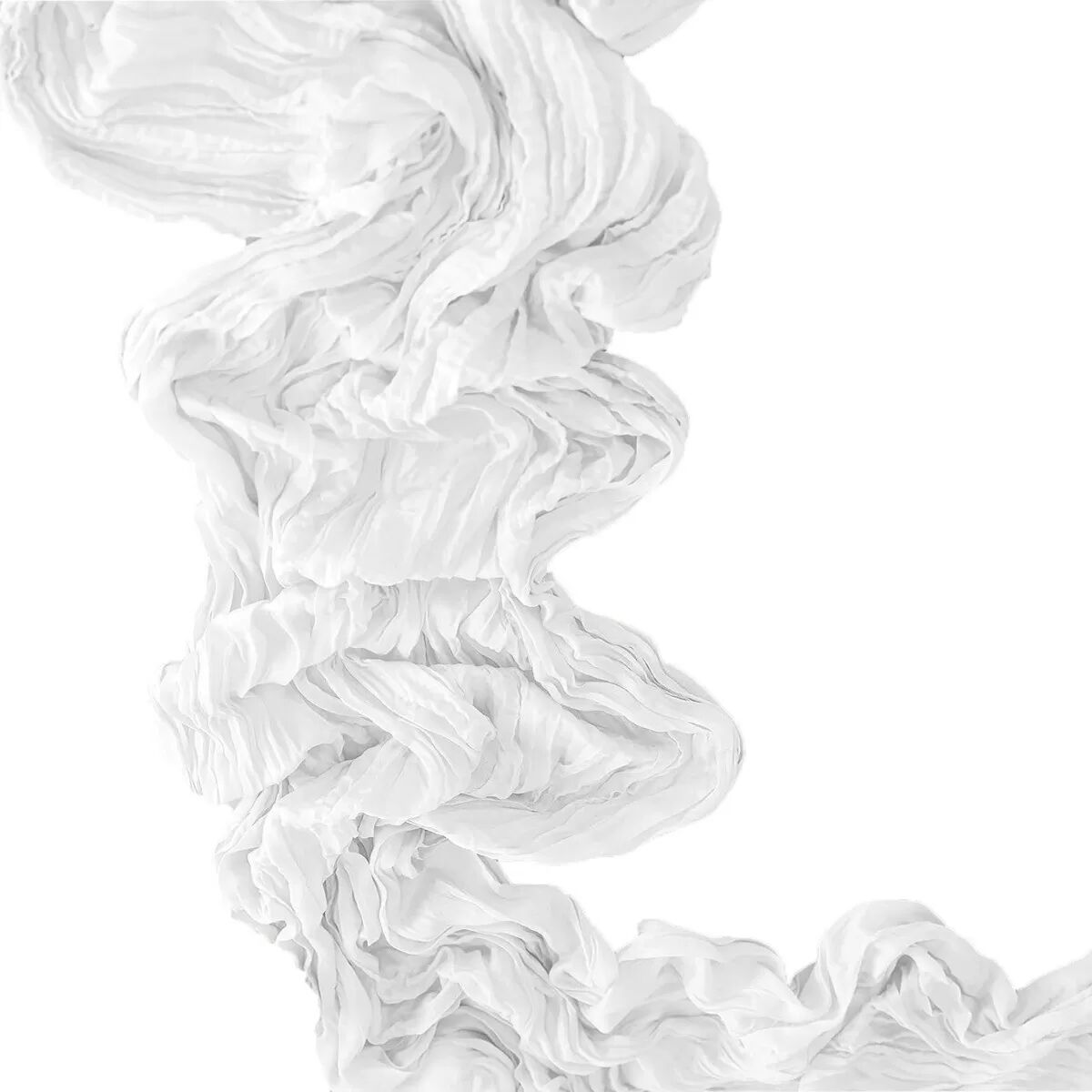 INF Polyester Tischläufer mit Knitteroptik – 90cm x 300cm – Party- & Hochzeitsdekoration Weiß