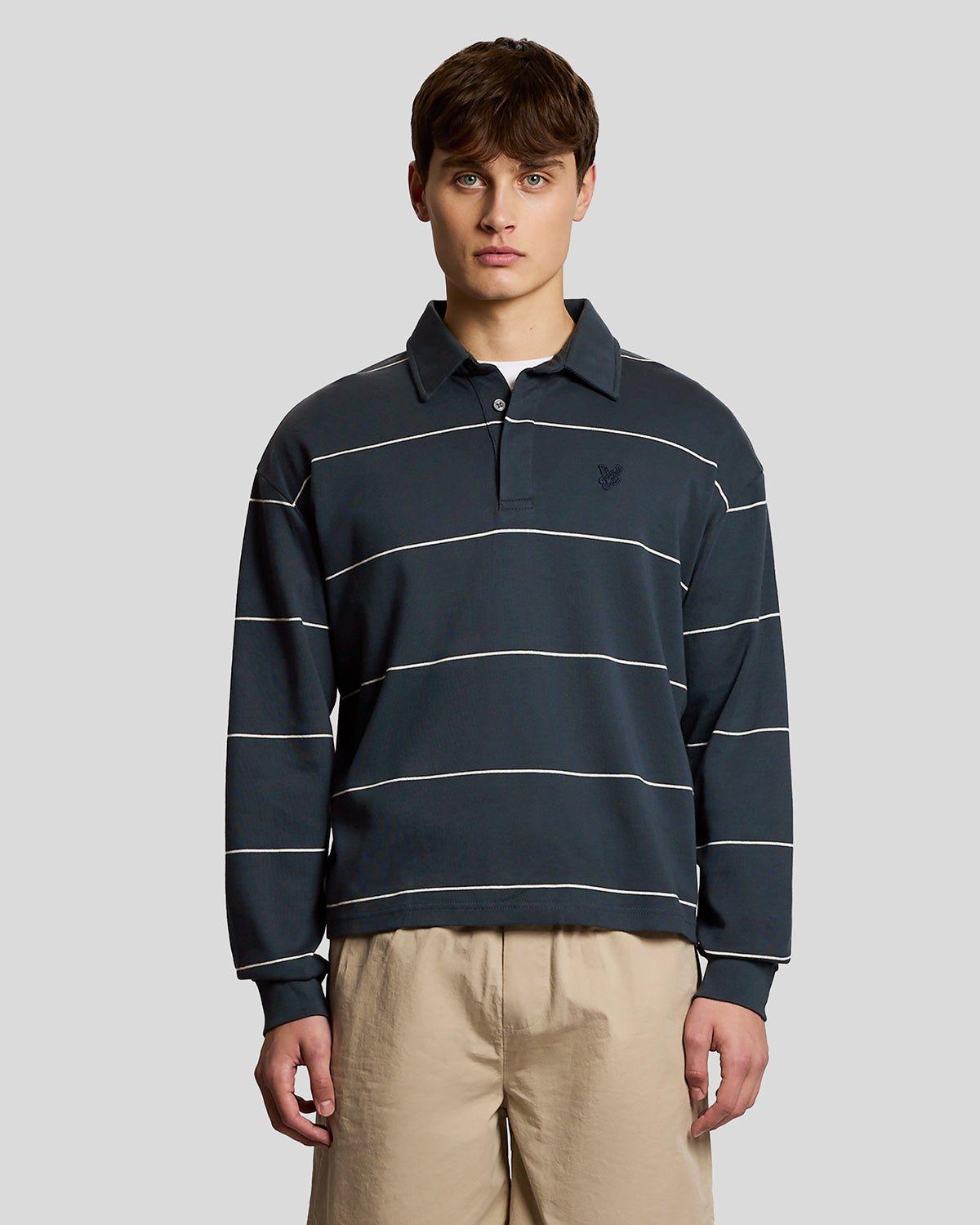 Rugby-Streifen-Poloshirt