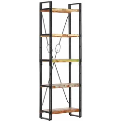 vidaXL Bücherregal 5 Fächer 60x30x180 cm Altholz Massiv