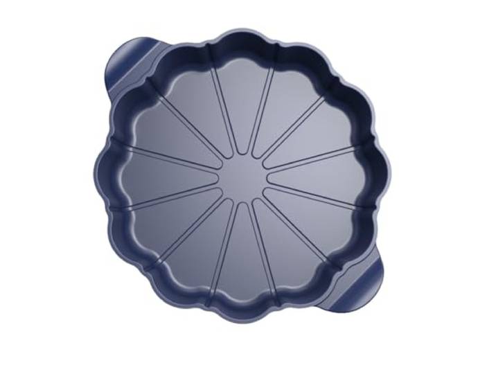 COOKUT\, Le Formidable Plat à Tarte avec coupe tarte - dimension 29 cm - couleur Myrtille (bleu)