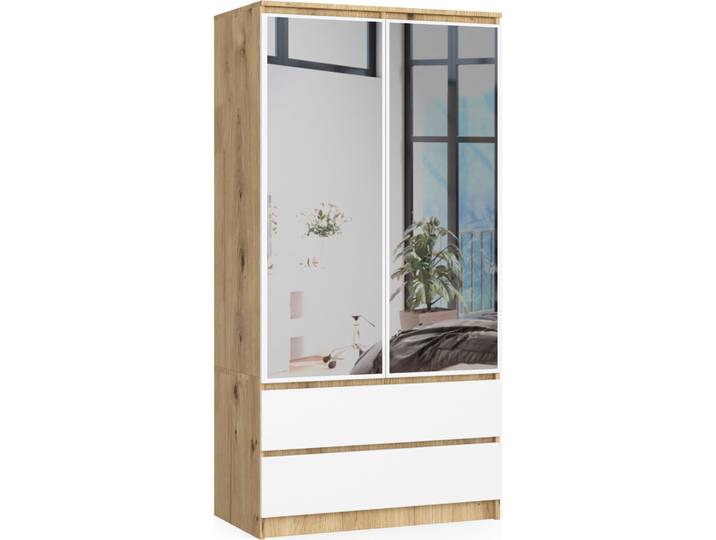 raumhirsch Kleiderschrank 90 cm Schrank Stauraum aus Materialien
