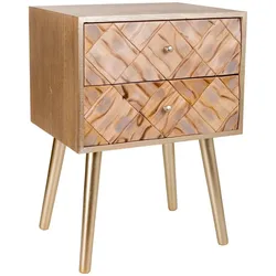 NACHTTISCH aus Holz, braun, 45x35x61cm
