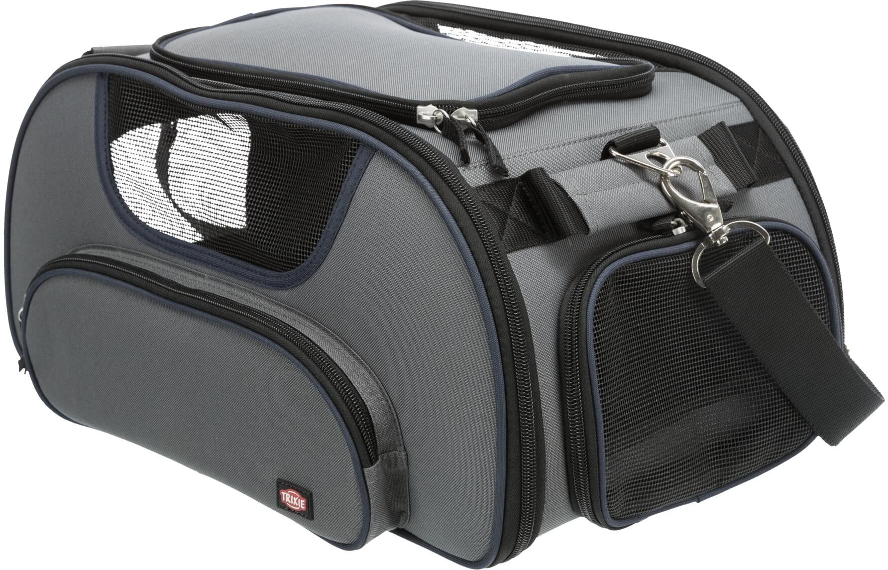 Tiertransporttasche TRIXIE "Trixie Tiertransport-Tasche Airline", grau, B:28cm H:23cm T:46cm, Polyethylen-Vinylacetat (PEVA), Tiertransportbehälter, Tiertransporttasche grau B/H/T: 28cm x 23cm x 46cm