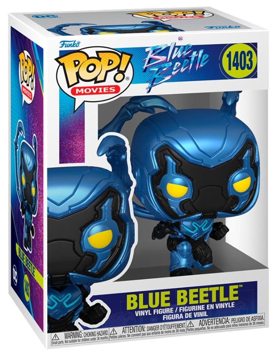 Funko Blue Beetle POP! Films Vinyl Figuur Blue Beetle met CH, 9 cm, Assortiment (6)