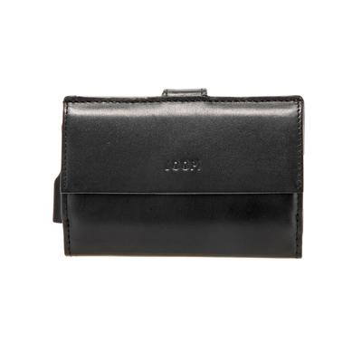 Kartenetui JOOP "pero c-three e-cage sv8f", Damen, schwarz, Leder, Basic, Kleinlederwaren, Geldbörse Portemonnaie Damenbörse Ledergeldbörse