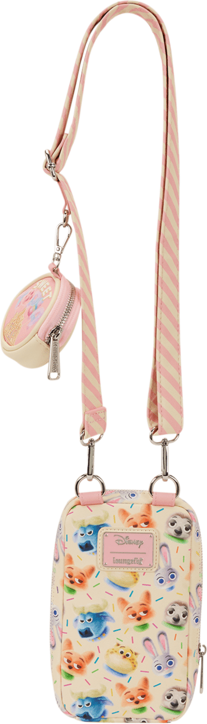 Loungefly Disney Zootopia 2 Judy Hopps Cell Phone Crossbody Bag with Coin Bag - Faux Leather, Adjustable Strap, Official Disney Licensed