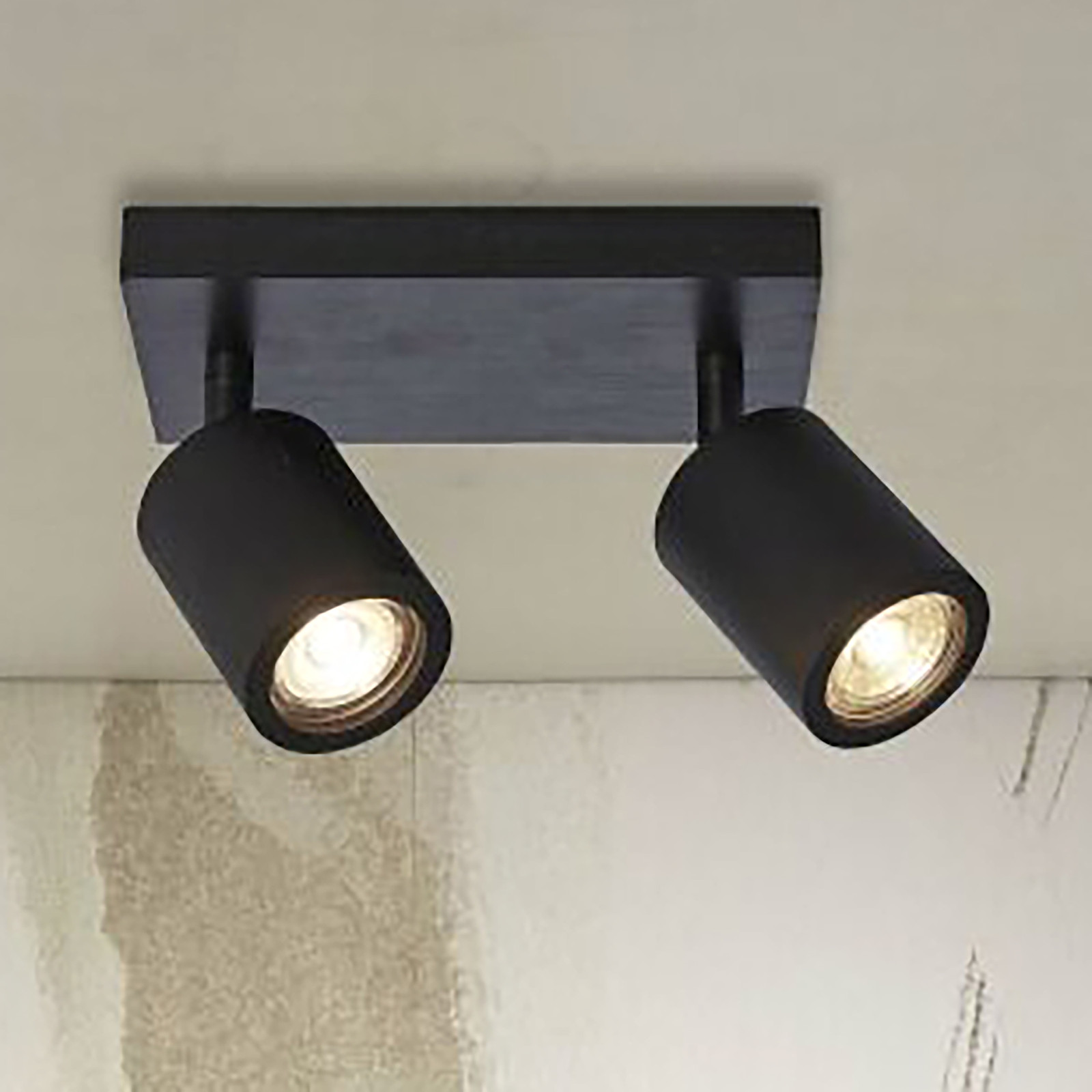 home24 Plafondlamp Java type A zwart bamboe GU10