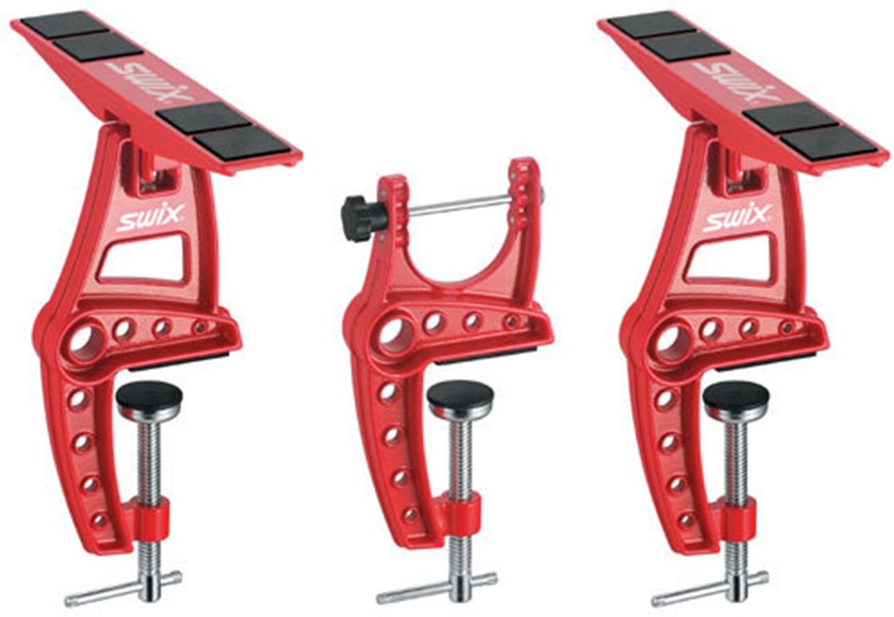 Swix - Étaux pour skis nordiques - Travel XC Profile Set 3 Parts en Aluminium - Rouge