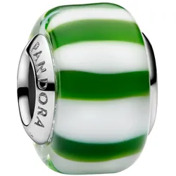 Pandora 735071C02 Charm Grüne Pfefferminze Muranoglas Silberfarben