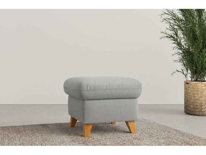 Polsterhocker HOME AFFAIRE Trelleborg , grau, B:58cm H:48cm T:58cm, 100% Polyester, Hocker, Polsterhocker, passend zur Serie Trelleborg , incl. Stauraum