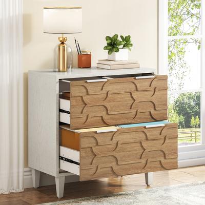 Bluebell 2 Drawer File Cabinet for Home Office, Filling Cabinet for A4/Letter/Legal Size
