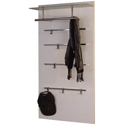Hängende Garderobe in Weiß Haken