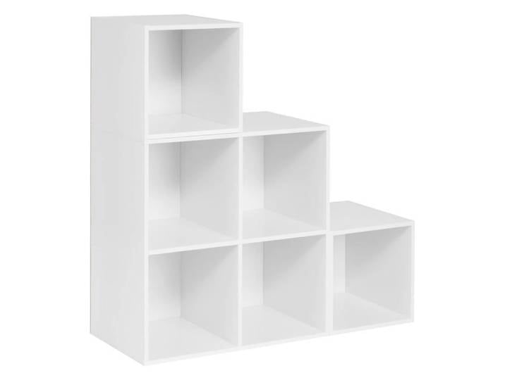 Bibliothèque à 6 Compartiments Étagère de Rangement Escalier PANIER DECORATIF
