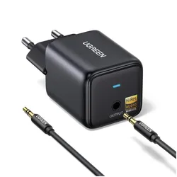 Ugreen Adapter audio Bluetooth BT523 jack 3.5mm, Bluetooth Adapter, Schwarz