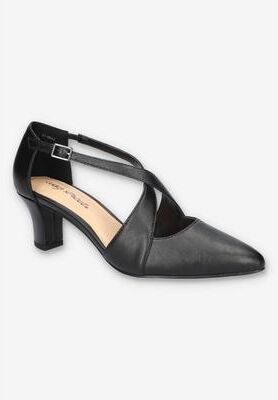 Wide Width Women's Elegance Pump by Easy Street in Black (Size 9 W)
