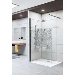 Breuer PANORAMA Duschwand Dekor Terrazzo Chrom Black.. - Duschkabine