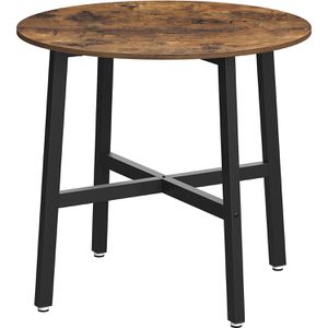 Vasagle Esstisch KDT080B01, braun, 80 x 75cm, rund