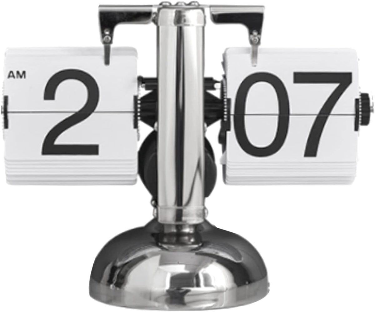 Retro Digitale Flip Klok - Minimalistische Mechanische Tafelklok voor Woonkamer, Slaapkamer en Kantoor