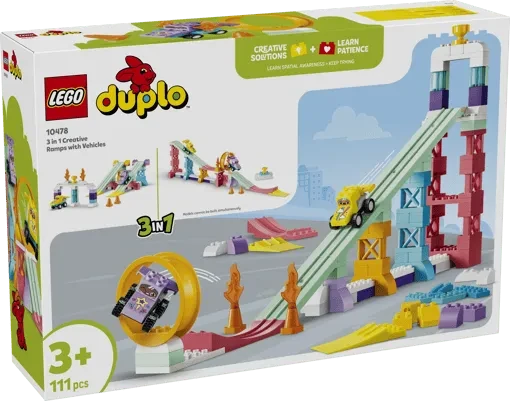 LEGO DUPLO 10478 Kreative Sprungschanzen mit kleinen Flitzern 3-in-1-Set