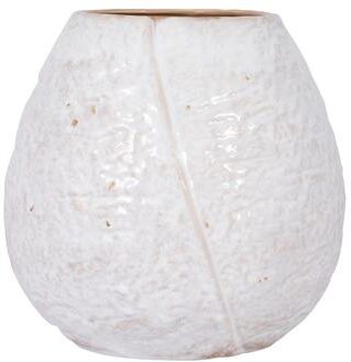 Sagebrook Home Ceramic Ivory Round Textured Round Vase