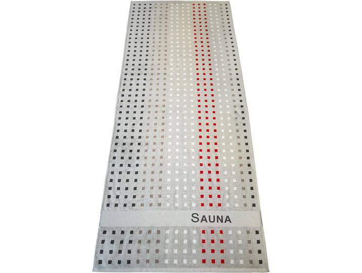 Saunatuch DYCKHOFF Saunatuch Karo , beige (silberfarben), B:80cm L:200cm, Walkfrottee, Obermaterial: 100% Baumwolle, Handtücher, Saunatuch, mit dekorativen Kästchen