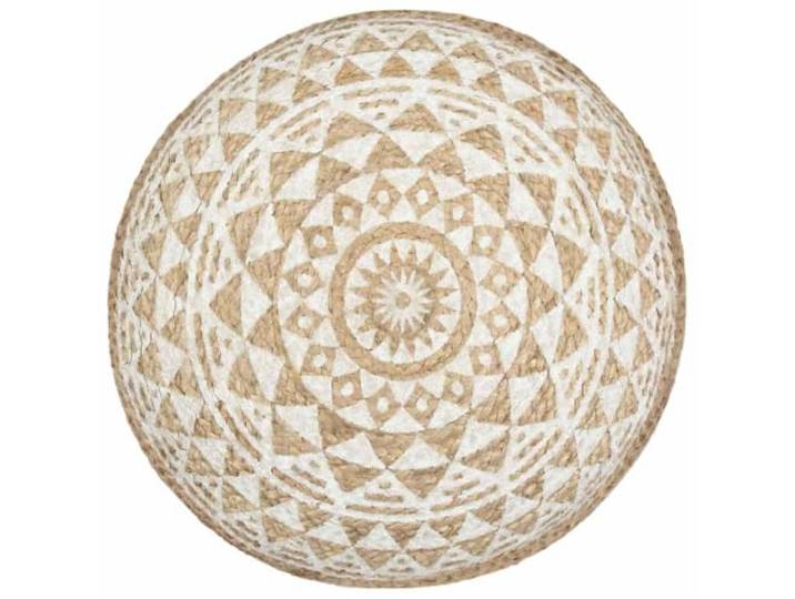 smnyxs Handgemachter Sitzsack, 45 x 30 cm, Jute, Weiß Geflochtene Jute-Schnüre, Kugeln aus EPS-Schaum, Fußstütze, vor dem Sofa oder Sessel, warme Atmosphäre