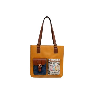 Umhängetasche DOGO "Multi Pocket Bag Shopper-Tasche Paperflower Damen Schultertasche", Damen, Gr. B/H/T: 36cm x 8cm onesize, rosa, Kunstleder, Taschen Umhängetasche, Handgefertigt