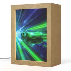 NACHTTISCHLAMPE Geschwindigkeit - Leicht - Sportwagen - Grün 15x20 cm