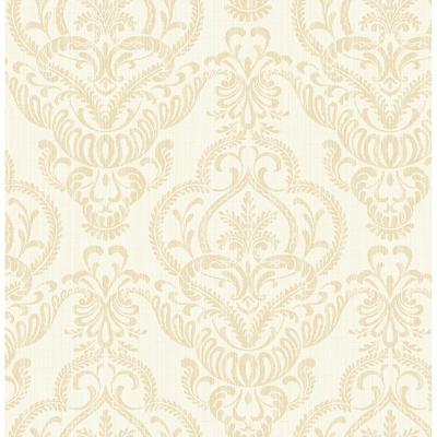 Seabrook Designs Marcellette Damask Unpasted Wallpaper